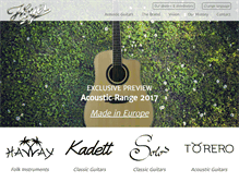 Tablet Screenshot of hoyerguitars.com